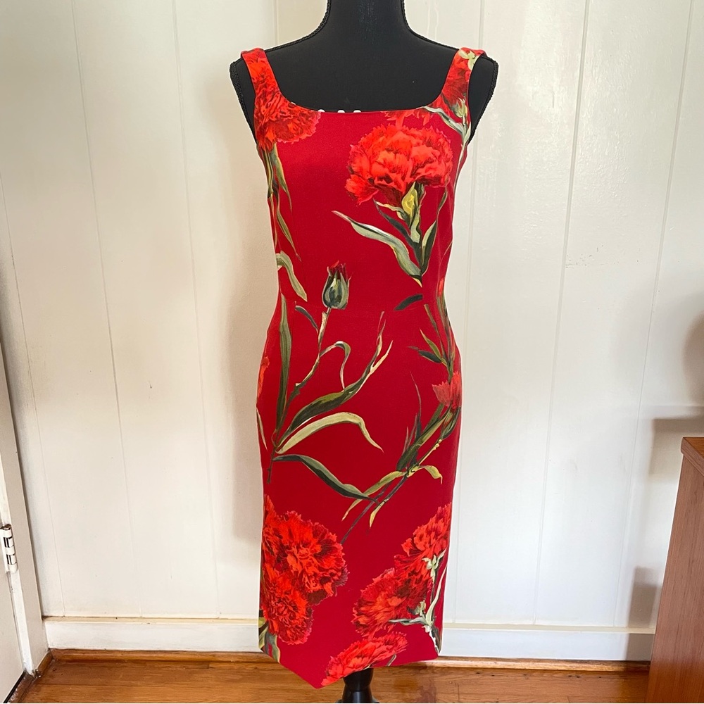 Dolce&Gabbana Red Carnation Floral Print